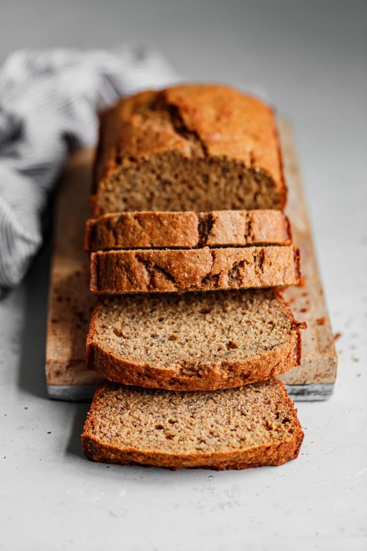 easy healthier banana bread - a beautiful plate