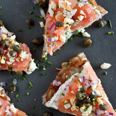 Smoked Salmon Potato Tartine - A Beautiful Plate