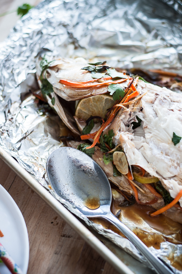 Asian Style Baked Rockfish - A Beautiful Plate