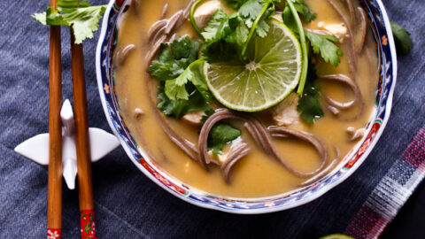Spicy Asian Chicken Carrot Noodle Soup - Inspiralized