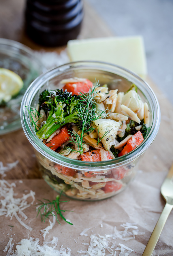 Roasted Veggie Mason Jar Salad