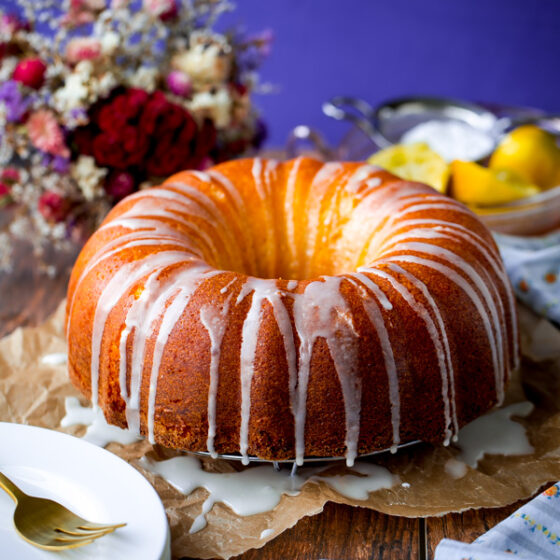 Lemon Yogurt Pound Cake - A Beautiful Plate