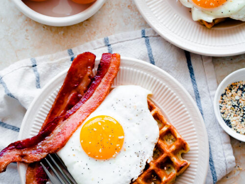 Waffles With Fried Eggs And Bacon Weekender Tote Bag by