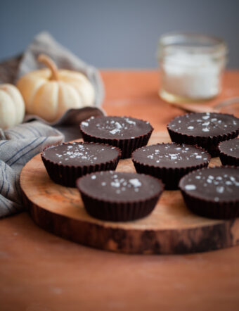 Homemade Cinnamon Almond Butter Chocolate Cups