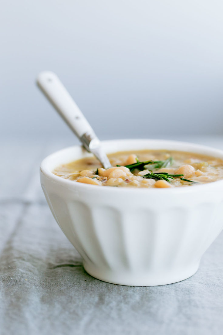 Slow Cooker Cannellini Bean Soup (White Bean Soup) - A Beautiful Plate