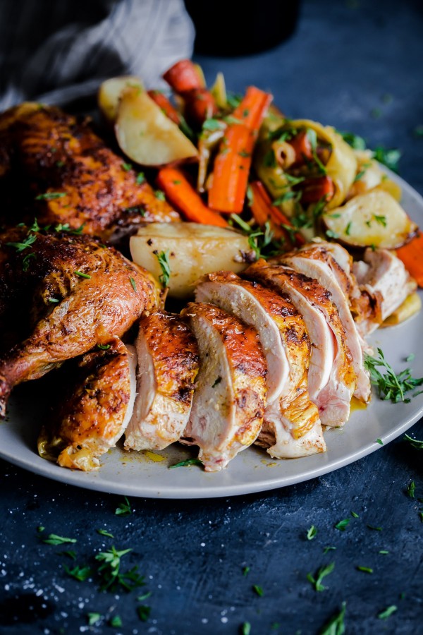 Middle Eastern Roast Chicken with Vegetables - A Beautiful Plate