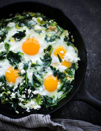 Sautéed Dandelion Greens with Eggs