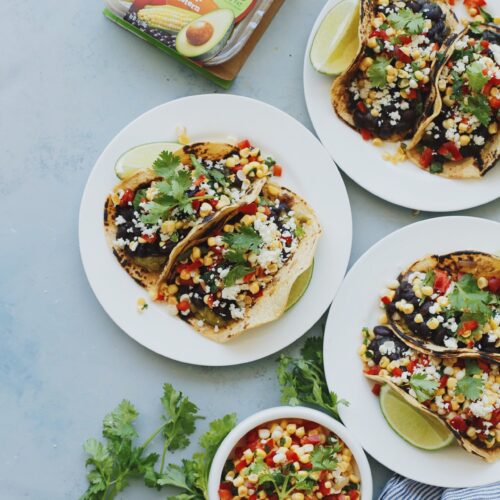 Southwestern Black Bean Tacos - A Beautiful Plate