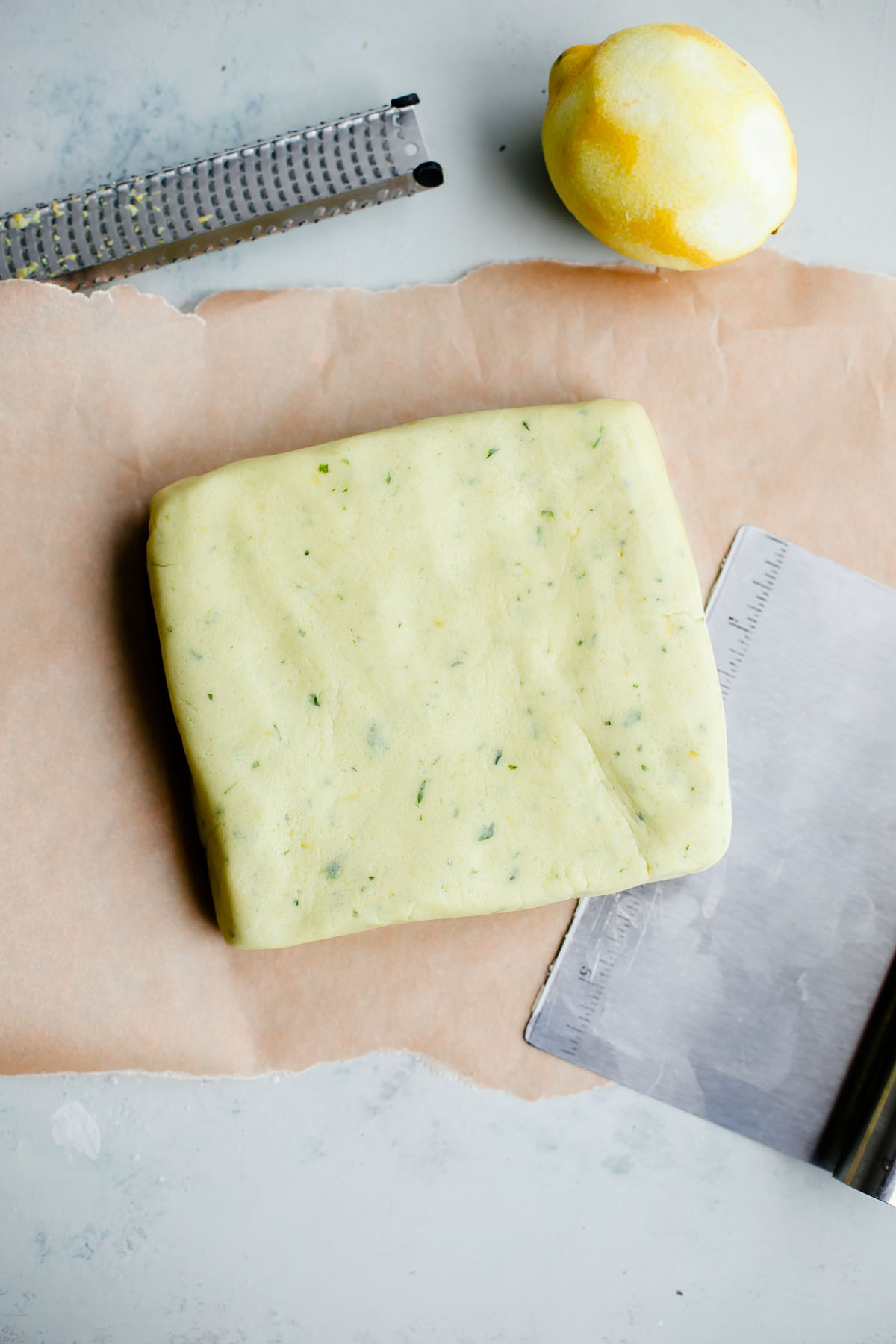 Lemon Basil Shortbread Cookies - A Beautiful Plate