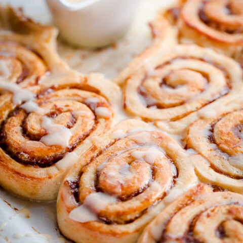 Pumpkin Butter Rolls with Creme Fraiche Frosting - A Beautiful Plate