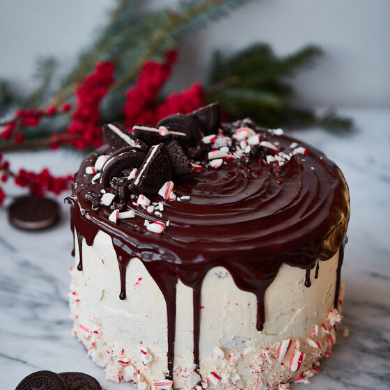 Candy Cane Crunch Cake - A Beautiful Plate