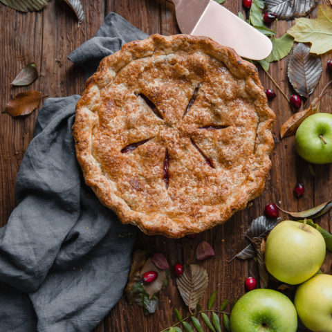 Apple Cranberry Pie - A Beautiful Plate