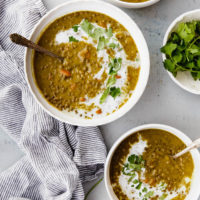 Slow Cooker Curried Lentil Soup - A Beautiful Plate