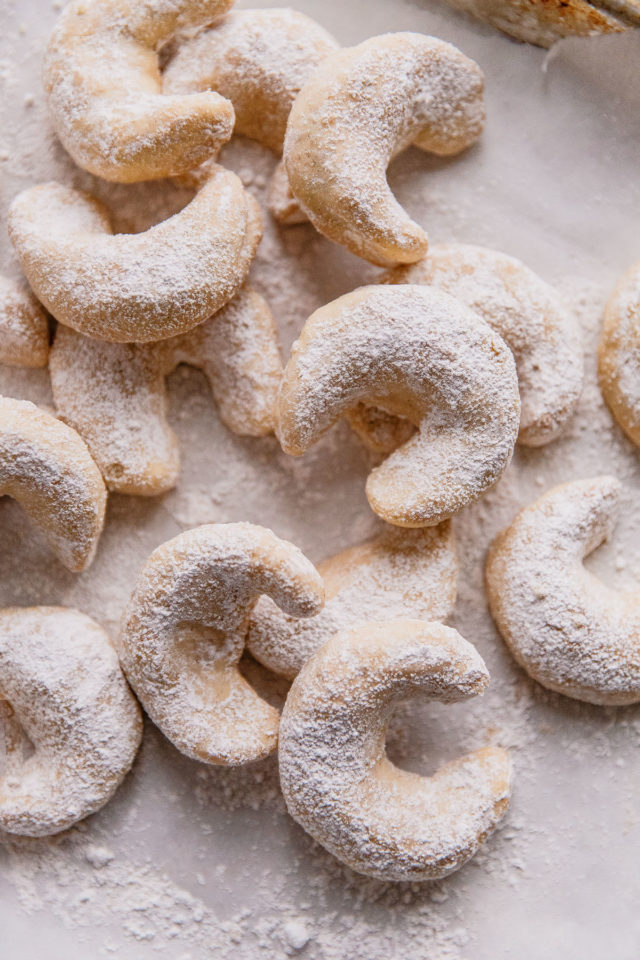 Almond Crescent Cookies (Kipferls) + VIDEO - A Beautiful Plate