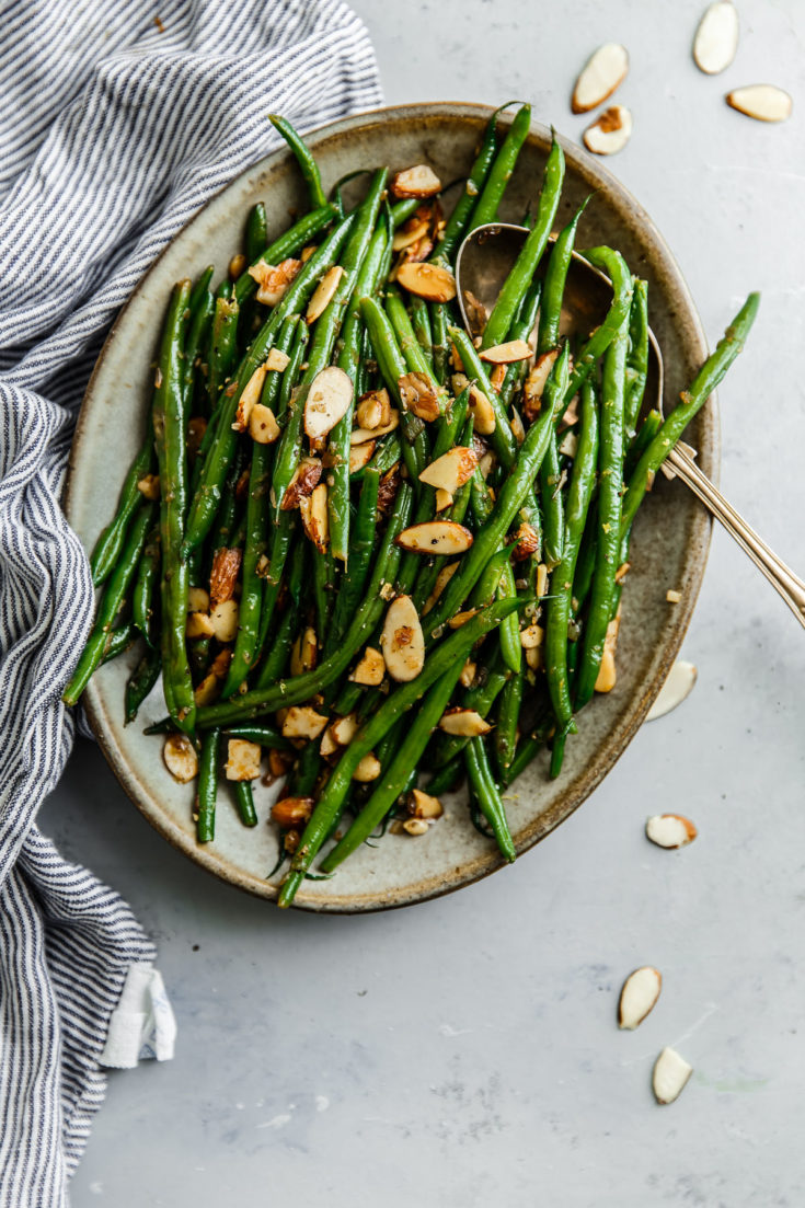 Green Beans Almondine (Green Beans with Almonds) A Beautiful Plate