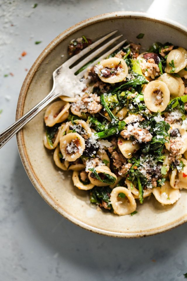Broccoli Rabe and Sausage Pasta - A Beautiful Plate