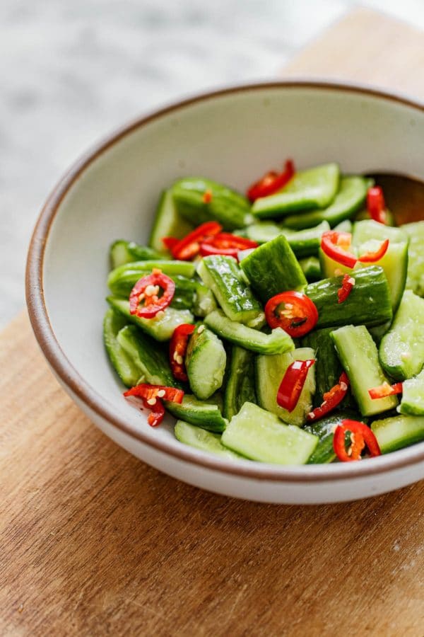 Chinese Cucumber Salad Smashed Cucumber Salad A Beautiful Plate