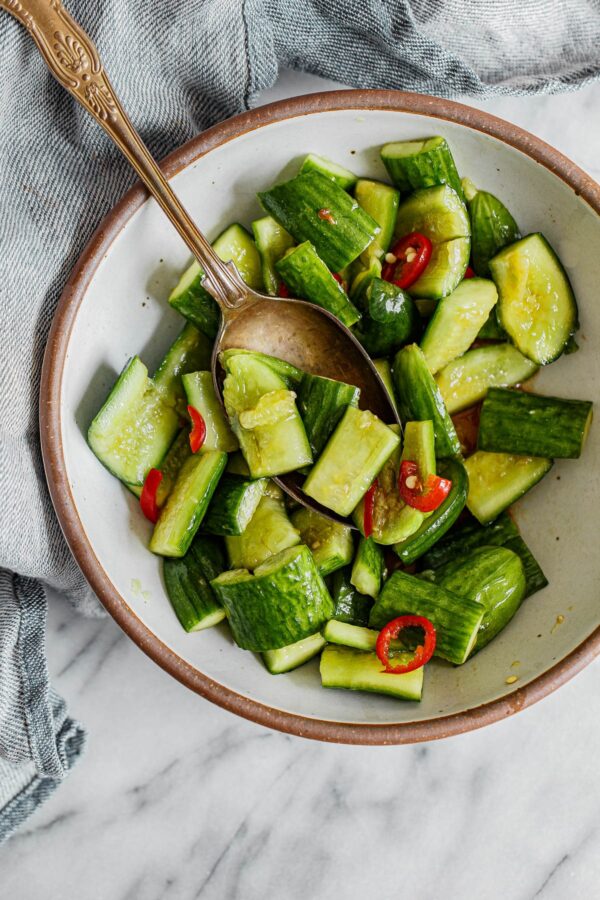 Chile-Garlic Cucumbers Recipe