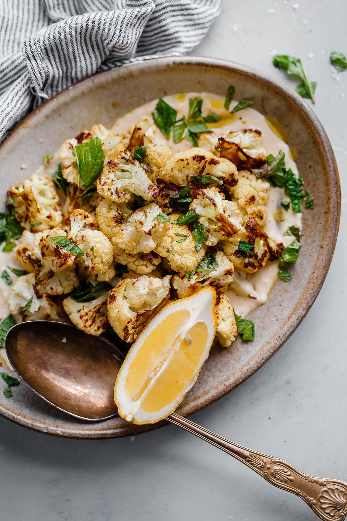 Roasted Cauliflower With Tahini Roasted Cauliflower Recipe A