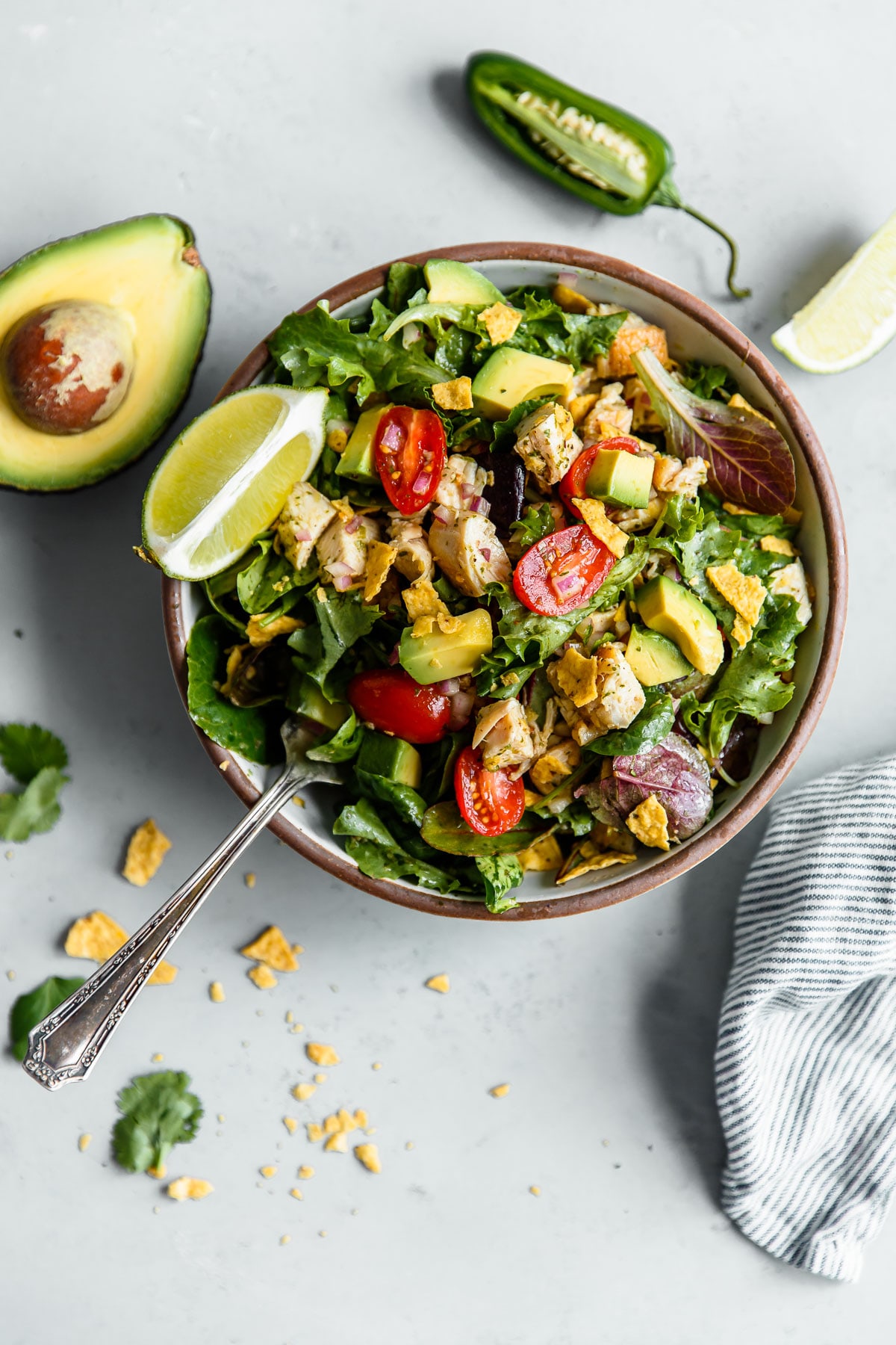 Meal Prep Grilled Lime Chicken and Avocado Salad - Pretty