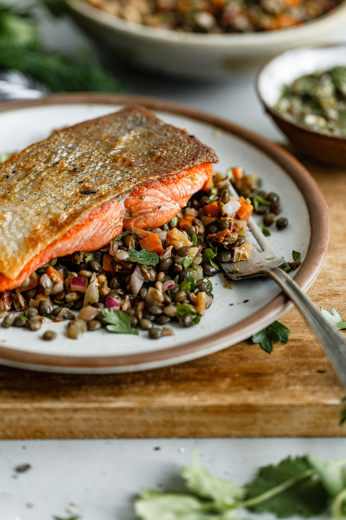 Pan Seared Salmon With Lentils How To Pan Sear Salmon A Beautiful Plate 4576