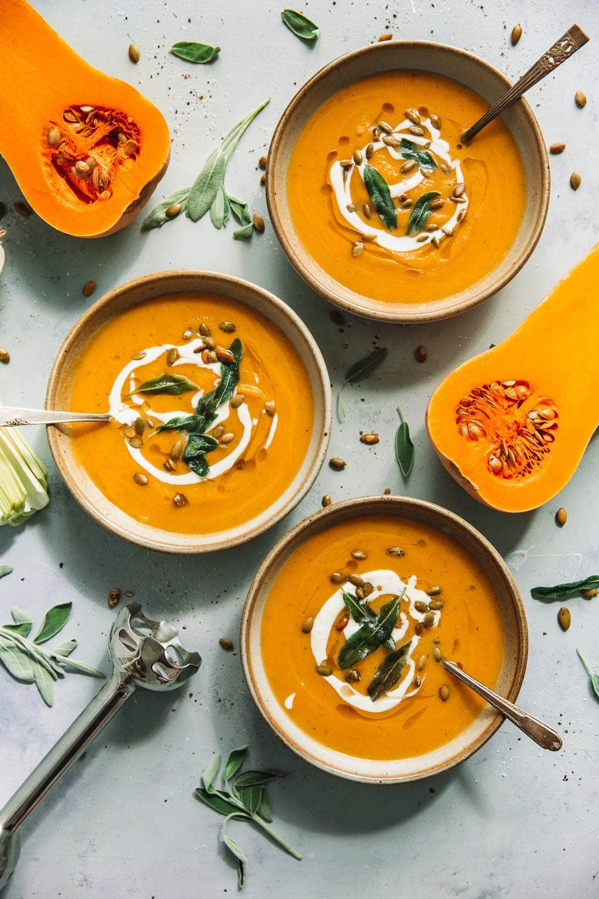 Roasted Butternut Squash Soup - A Beautiful Plate