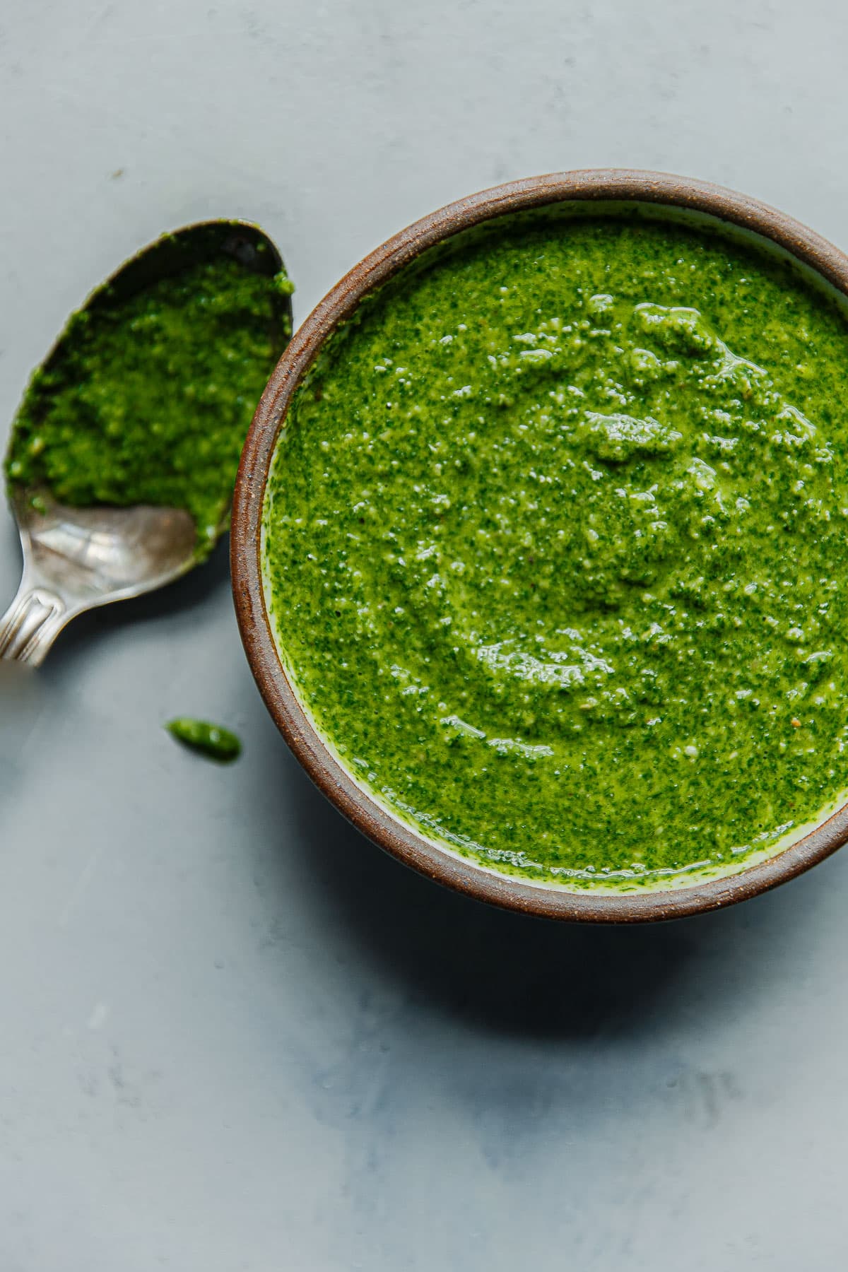 Arugula Pesto Pasta with Garlicky Breadcrumbs - A Beautiful Plate