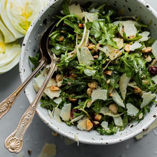 Shaved Fennel Arugula Salad | A Beautiful Plate