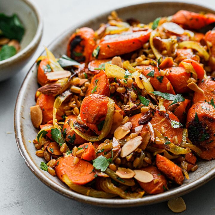 Golden Carrots and Farro - A Beautiful Plate