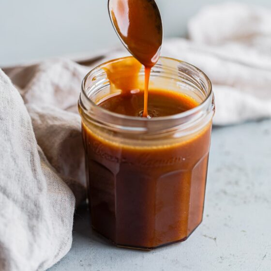 Salted Bourbon Caramel Sauce - A Beautiful Plate